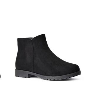 FabKids Girls' Tulip Boots – Black Suede – Size 3 Youth – New